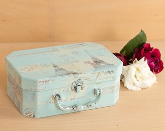 Armoedige houten stam - Witte trouwkaart doos houder - Herinnering box - het decor van Kerstmis - Kerst cadeau - geschenk voor haar
