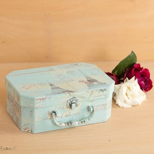 Shabby tronc en bois - Blanc titulaire de boîte de carte de mariage - boîte de souvenir - décor de Noël - cadeau de Noël - cadeau pour elle