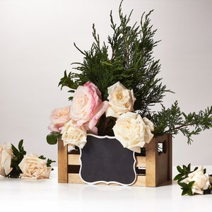 houten krat / bruiloft rustieke schuur middelpunt/ Bar decor