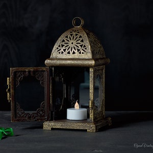 Gold Moroccan lantern Ramadan Decor Islamic Eid gift image 6