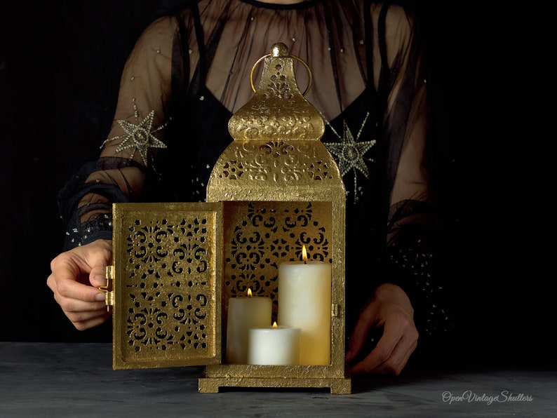 Morocco decor Large Lantern centerpiece, Floor lamp, Table lantern, Bedside lamp, Oriental decor image 2