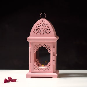 Set of 2 Dusty rose wedding lanterns centerpiece, Spritz Bar decor Rustic Blush pink, Bridesmaid Proposal Gift, Matching Bridal Party