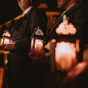 Marokkanische Laterne/ einzigartige Weinlese Scheherazade Exotische Kerzenhalter/ Hochzei Laternen/ marokkanischen Stil/ Metallkerzenhalter Bild 5