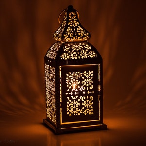 Morocco decor Large Lantern centerpiece, Floor lamp, Table lantern, Bedside lamp, Oriental decor image 3