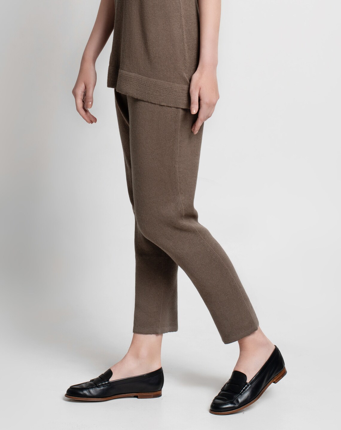 Women knit pants cashmere joggers cotton cashmere | Etsy
