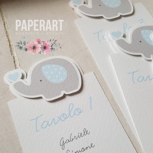 nr. 3 elementi tableau/segnatavolo - Mod. Tender Elephant