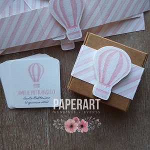 nr. 10 scatoline kraft decorate - Mod. Mongolfiera Acquerellata