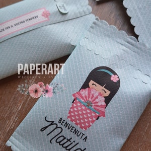 nr. 10 bustine apertura strappo - mod. Sakura (CONFETTI INCLUSI)