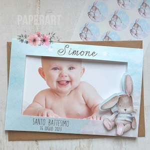 nr. 10 portafoto autoportanti personalizzati - Mod. Sleepy Bunny