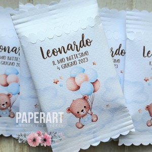 nr. 10 bustine apertura strappo - Mod. Balloon Bear (CONFETTI INCLUSI)