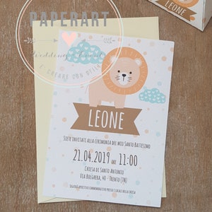 nr. 10 inviti - mod. Cute Lion