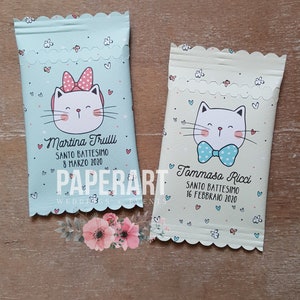 nr. 10 bustine apertura strappo - mod. Cute Cat (CONFETTI INCLUSI)