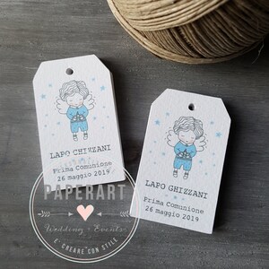 20 bigliettini per bomboniere, Mod. Little Angel