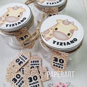 nr. 10 (dieci) vasetti decorati - mod. Baby Giraffe