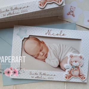 10 portafoto autoportanti personalizzati - Mod. Teddy Bear