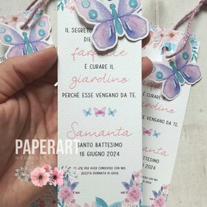 nr. 10 segnalibri - Mod. Farfalla Lilac