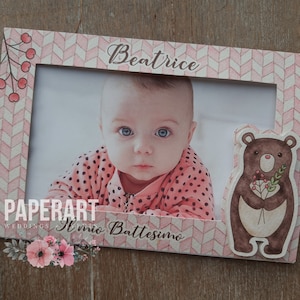 10 portafoto autoportanti personalizzati - Mod. Woodland (Orso)