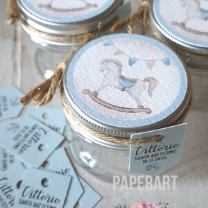 nr. 10 (dieci) vasetti decorati - Mod. Cavalluccio a dondolo