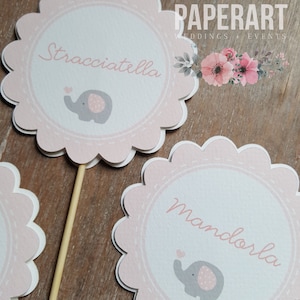nr. 3 segnagusti per confettata, mod. "Tender Elephant"