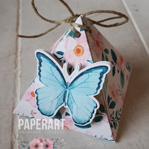 nr. 10 scatoline piramidali - mod. Farfalle e Fiori
