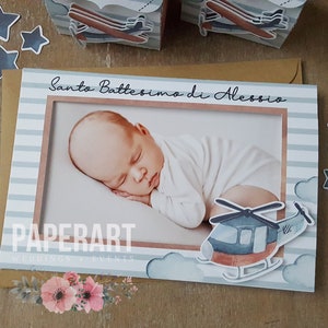 10 portafoto autoportanti personalizzati - Mod. Vintage Airplane