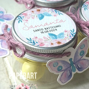 nr. 10 (dieci) vasetti decorati - Mod. Farfalla Lilac