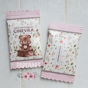 nr. 10 bustine apertura strappo - mod. Baby Animali della Foresta (CONFETTI INCLUSI)