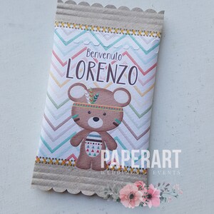 nr. 10 bustine apertura strappo - mod. BohoAnimals (CONFETTI INCLUSI)