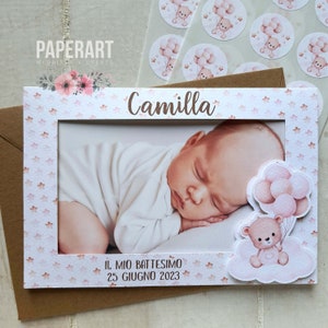 nr. 10 portafoto autoportanti personalizzati - Mod. Balloon Bear