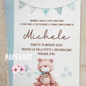 nr. 10 inviti - mod. Teddy Bear