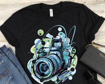 Photographer Shirt Photo Camera T-Shirt Photography Photographers Tshirts Gift for Men and Women 3XL 4XL 5XL Sizes Available