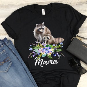 Mama Raccoon Shirt Mom Birthday T-Shirt Cute Trash Panda Gift Shirt Funny Mommy Family Tee Women&#39;s TShirt Gift For Mother