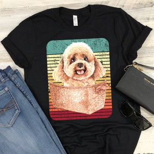 Poodle Shirt Poodle Dog T-Shirt Standard Or Miniature Poodles Vintage Poodle Mom or Dad Retro Distressed Gift for Men and Women