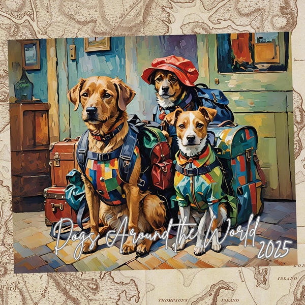 2025 Dogs Calendar Etsy