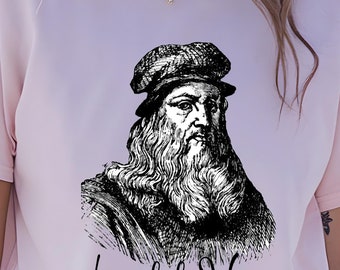 Leonardo Da Vinci T-shirt, Codex Atlanticus Folio 156 R, Art