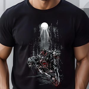 Cerberus Shirt Three Headed Dog T-Shirt Gift for Him or Her Mythology Monster Graphic TShirt Gifts For Men and Women