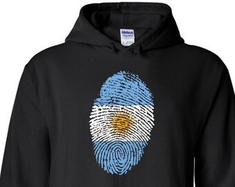 Argentina World Cup Soccer Flag Crest Argentine Pride Mens Hoodie Sweatshirt Argentina World Cup Soccer Flag Crest Argentine Pride Mens Hoodie Sweatshirt