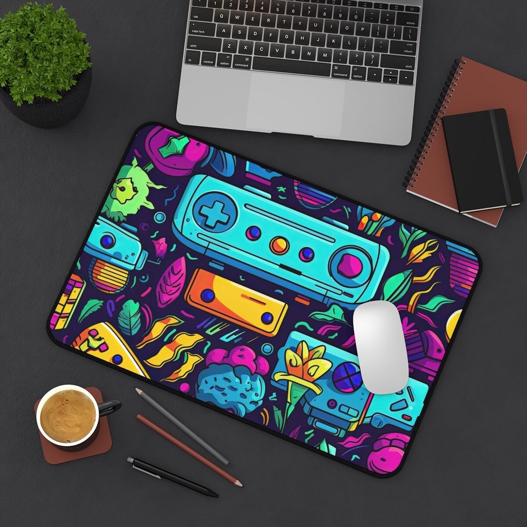 Retro Desk Mat Y2K Vintage Long Desk Mats Mouse Pad Gaming Mousepad