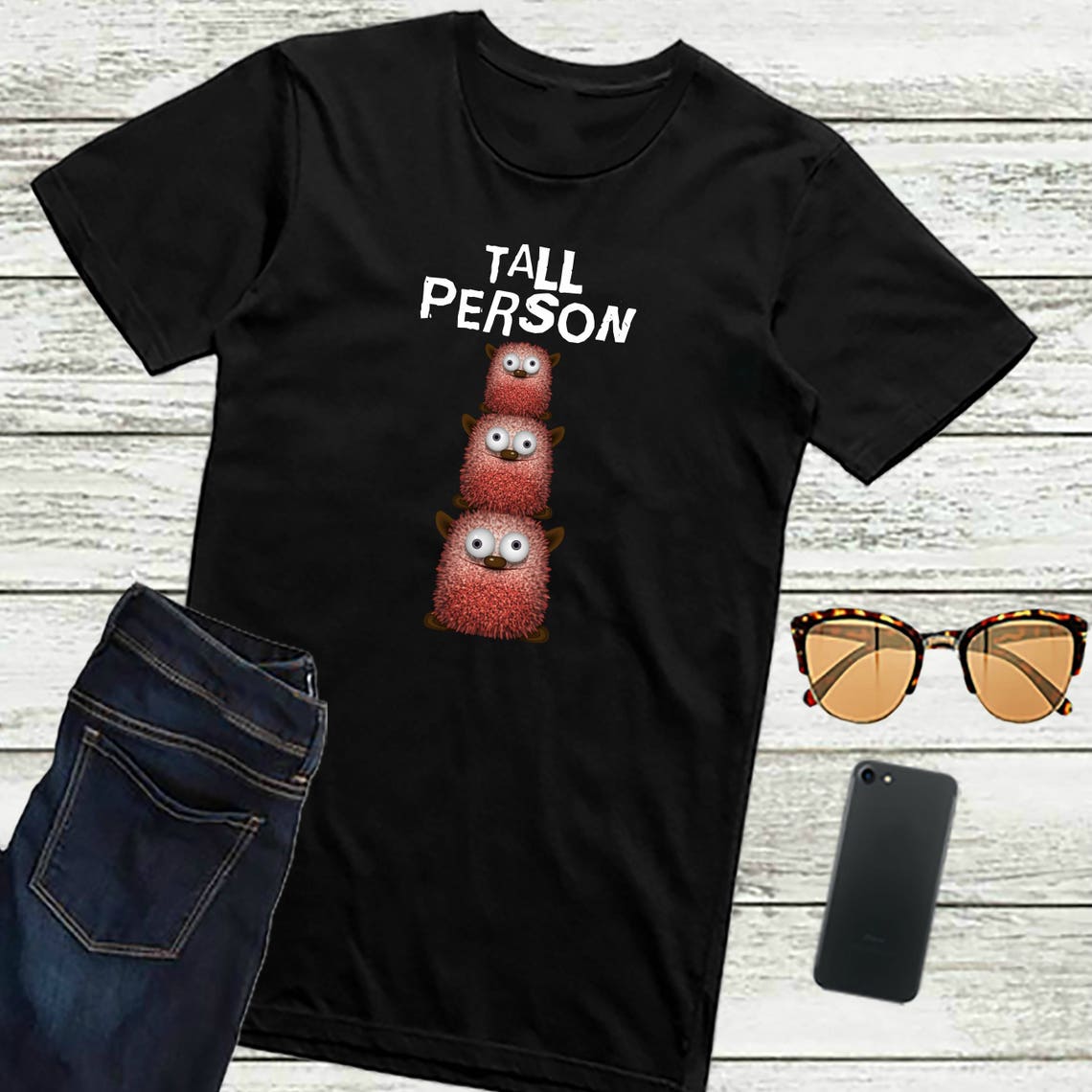 TALL PERSON Shirt Super Funny Short People Tshirt Tall People Etsy