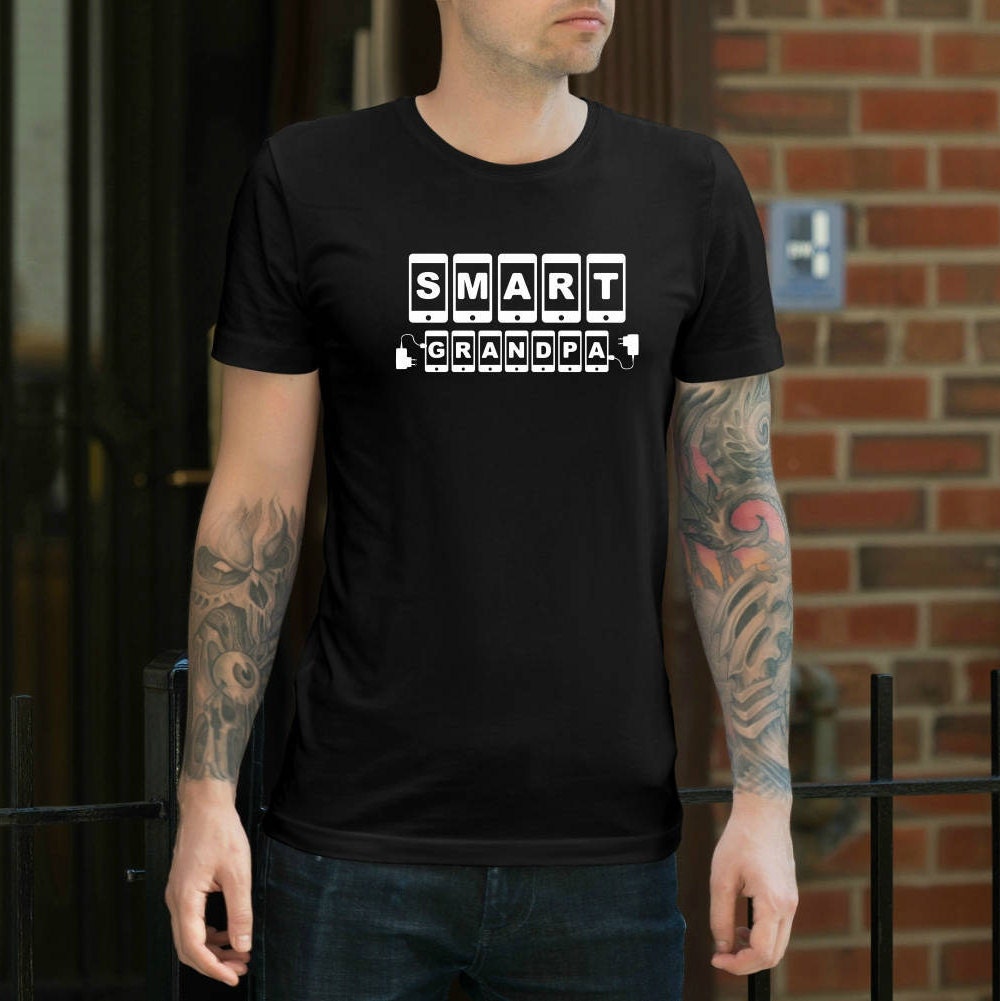 Image of Grandad Shirt Smart Grandpa Gift Birthday T-Shirt Smart Grandpas Funny Family Tee Men's Tshirt For Grandpa