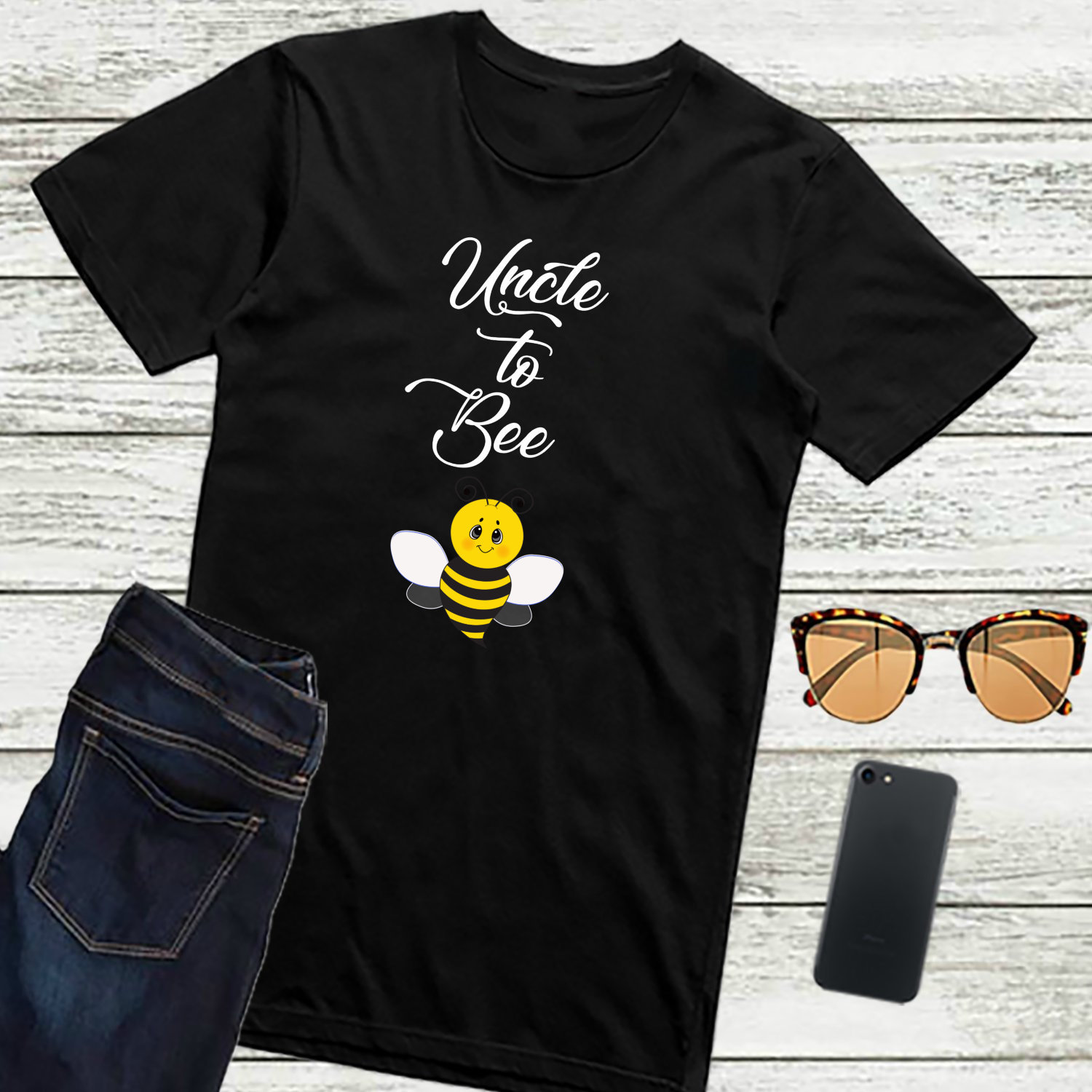 Image of Uncle To Be Shirt Uncle To Bee Pregnancy Announcement T-Shirt Gift Funny Tshirt For New 3xl 4xl 5xl Sizes Available