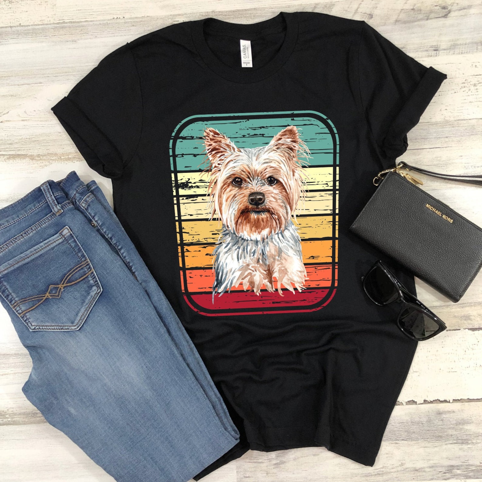 Yorkie Shirt Yorkshire Terrier Dog Tshirt Yorkies Vintage Etsy