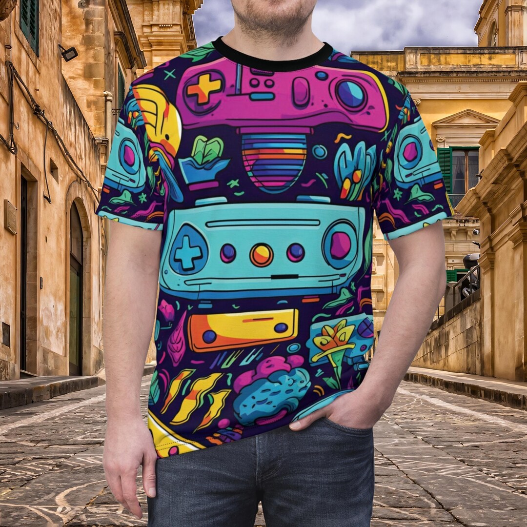 トップス 90s Mojoware graphic art L/S T shirt y2k Y2K Shirt Retro Clothing 90s T-shirt Gift for Him or Her Graphic