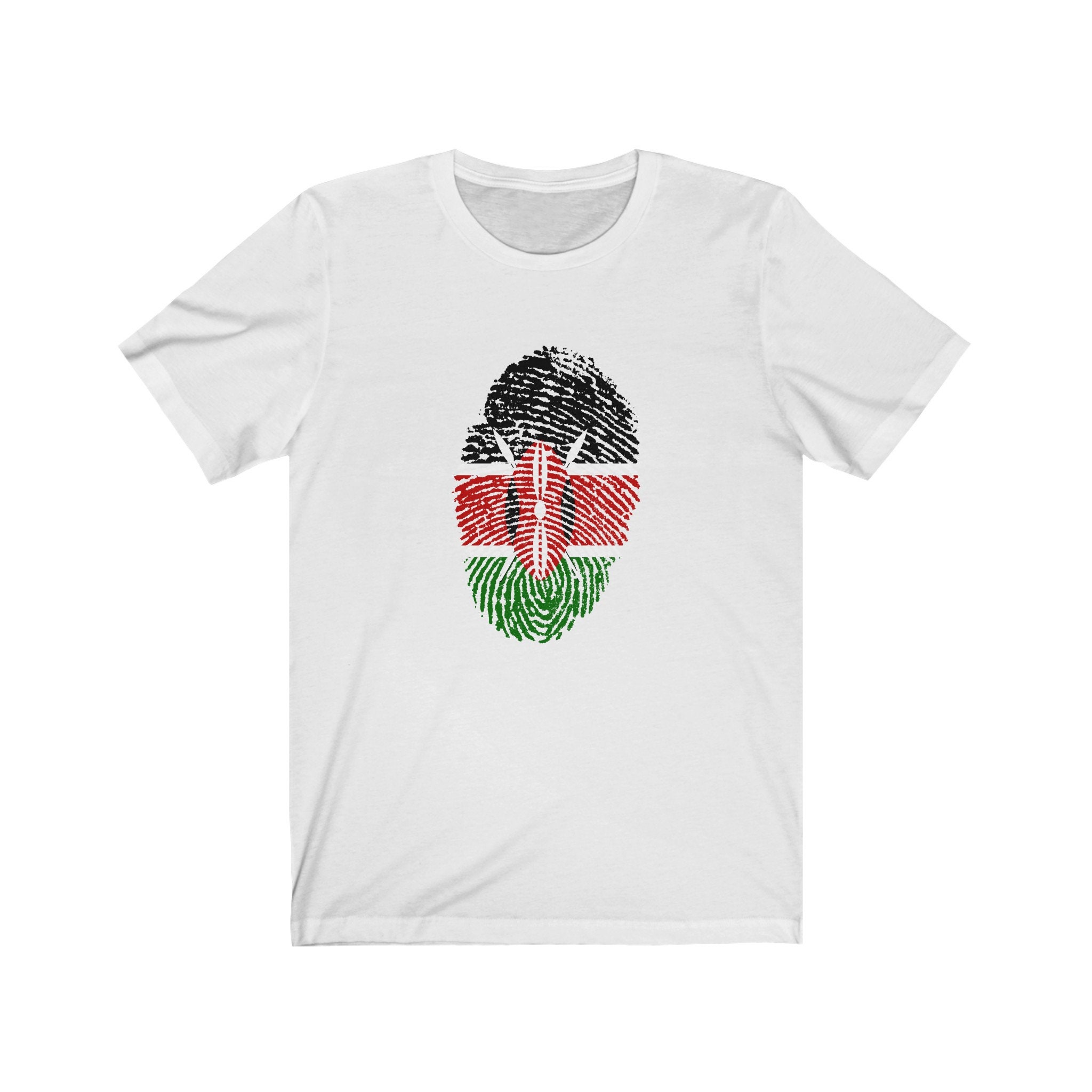 Kenya Shirt Kenyan Flag Fingerprint Tshirt Vintage Retro Etsy