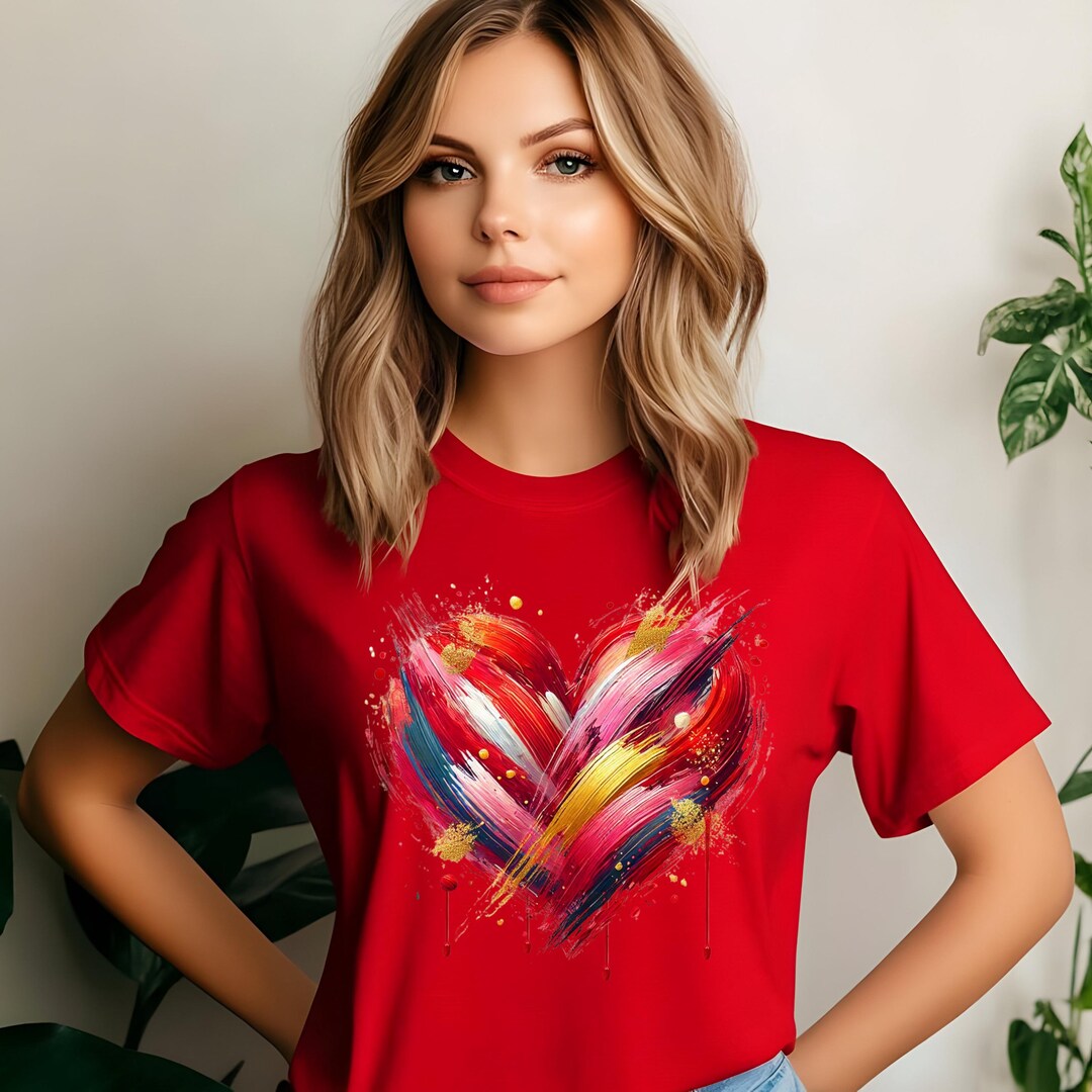 Heart to Heart Relaxed French Terry Vest – Short Sleeve Valentine’s Heart Print Top