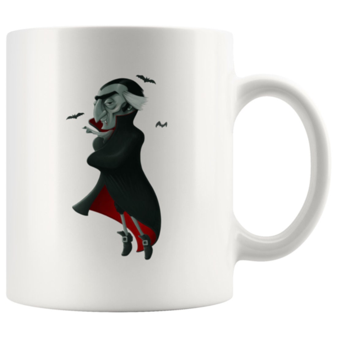 Vampire Mug Dracula Halloween Gift Coffee Or Tea Ceramic Black Etsy