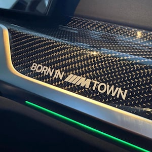 BMW Born in M Town Sticker - suitable for M3 G80 G81 F80 M4 G82 F82 M2 G87 F87 M Performance Sticker Tuning JDM OEM Car Decor