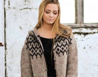 Handknitted wool cardigan