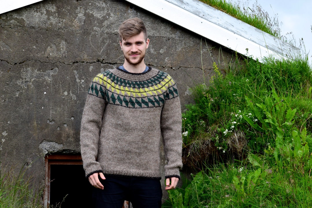 Traditional Icelandic Sweater for Men Etsy