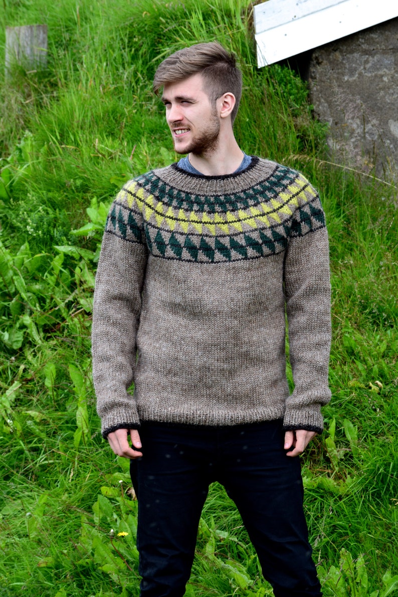 Traditionele IJslandse trui voor mannen Etsy Nederland